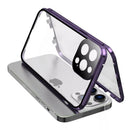 Iphone double-sided magnetic protective case
