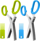ZAYTÉRA™ 5-Blade Herb Scissors – 2-Piece Set