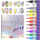 🎨 12 Color Nail Art Pen Set – Fun for Kids & Stylish Nails for Women