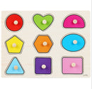 30cm Baby Toys Montessori Wooden Puzzle Hand Grab Board Educational Wood Puzzles for Kids Cartoon Animal Vehicle Child Gift