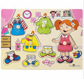 30cm Baby Toys Montessori Wooden Puzzle Hand Grab Board Educational Wood Puzzles for Kids Cartoon Animal Vehicle Child Gift