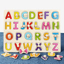 30cm Baby Toys Montessori Wooden Puzzle Hand Grab Board Educational Wood Puzzles for Kids Cartoon Animal Vehicle Child Gift