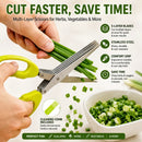ZAYTÉRA™ 5-Blade Herb Scissors – 2-Piece Set