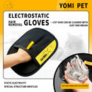Static hair removal glove