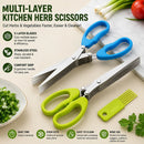 ZAYTÉRA™ 5-Blade Herb Scissors – 2-Piece Set