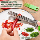 ZAYTÉRA™ 5-Blade Herb Scissors – 2-Piece Set