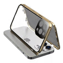 Iphone double-sided magnetic protective case