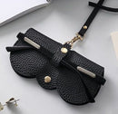 High-End Leather Portable Sunglasses and Reading Glasses Case