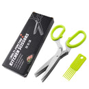 ZAYTÉRA™ 5-Blade Herb Scissors – 2-Piece Set