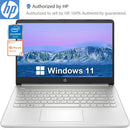 HP Newest 14" Business Laptop,Intel Celeron N4120,Up to16GB RAM,384GB Storage(128GB eMMC+256GB Micro SD),1Year Office 365,Silver
