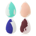 4pcs Makeup Sponge Powder Puff Beauty Cosmetic Ball Foundation Powder Puff Dry Wet Combined Water Droplets Make Up Tools