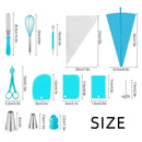Silicone Piping Bags and Tips Set Cake DIY Decorating Kit with Stainless Steel Nozzle Reusable Silicone Pastry Baking tool