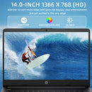 لابتوب أعمال HP مقاس 14 بوصة، معالج Intel Celeron N4120، ذاكرة RAM سعة 16 جيجابايت، مساحة تخزين 384 جيجابايت (128 جيجابايت eMMC + بطاقة SD سعة 256 جيجابايت)، Office 365 لمدة عام واحد