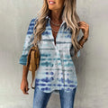 Spring Autumn Ladies Casual Shirt Office Green Blue Loose Tops Women's Long Sleeve Blouse Tops Elegant Button Up Down Shirts