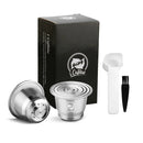 Food-Grade Stainless Steel Reusable Capsule Coffee Compatible For Nespresso Coffee Machine Original Line With Dosing Ring