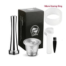 Food-Grade Stainless Steel Reusable Capsule Coffee Compatible For Nespresso Coffee Machine Original Line With Dosing Ring