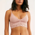 New Women Homewear Thin Bra Seamless Wire Free Ladies Lace Bralette Backless Cotton Sleep Women's Underwear Lace Lingerie