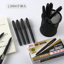 Office frosted gel pen 1.0 large capacity bullet head black signature pen stationery wholesale