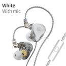 KZ ZAS 16 Units Earphones 7BA+1DD Dynamic hybrid Earbuds HiFi Bass Sport Headset Noise Cancelling in Ear Monitors