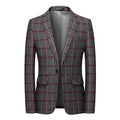 2021 New Fashion Spring and Autumn Casual Men plaid Blazer Cotton Slim England Suit Blaser Masculino Male Jacket Blazer S-6XL