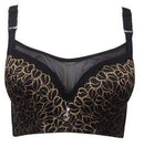 BingYanFuShi Black Khaki Cotton Bras Women Push Up Solid B C D E F Cup Bralette Full Lace Sexy Big bust 34-46 Lingerie TOP C3307