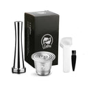 Food-Grade Stainless Steel Reusable Capsule Coffee Compatible For Nespresso Coffee Machine Original Line With Dosing Ring