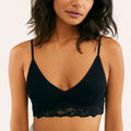 New Women Homewear Thin Bra Seamless Wire Free Ladies Lace Bralette Backless Cotton Sleep Women's Underwear Lace Lingerie