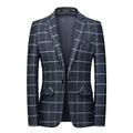 2021 New Fashion Spring and Autumn Casual Men plaid Blazer Cotton Slim England Suit Blaser Masculino Male Jacket Blazer S-6XL