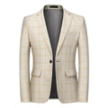 2021 New Fashion Spring and Autumn Casual Men plaid Blazer Cotton Slim England Suit Blaser Masculino Male Jacket Blazer S-6XL
