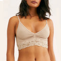 New Women Homewear Thin Bra Seamless Wire Free Ladies Lace Bralette Backless Cotton Sleep Women's Underwear Lace Lingerie