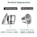 Food-Grade Stainless Steel Reusable Capsule Coffee Compatible For Nespresso Coffee Machine Original Line With Dosing Ring