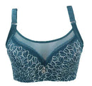BingYanFuShi Black Khaki Cotton Bras Women Push Up Solid B C D E F Cup Bralette Full Lace Sexy Big bust 34-46 Lingerie TOP C3307