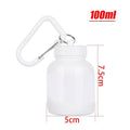Mini Portable Protein Powder Bottles with Keychain Health Funnel Medicine Bottle Small Water Cup Outdoor Sport Storage
