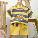 Spring Summer Baby Cotton Cartoon Clothes 2pcs Sets Baby Cotton Clothes T-shirts+Pants Set for Boys Girls Kids Sports Outwear