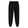 Men's Black Sport Casual Sweatpants 2024 Autumn Winter Warm Fleece Lined Ankle-Banded Trouser With Pocket Plus SIze Baggy Pants