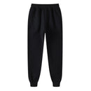 Men's Black Sport Casual Sweatpants 2024 Autumn Winter Warm Fleece Lined Ankle-Banded Trouser With Pocket Plus SIze Baggy Pants