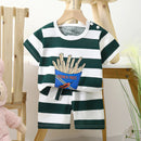 Spring Summer Baby Cotton Cartoon Clothes 2pcs Sets Baby Cotton Clothes T-shirts+Pants Set for Boys Girls Kids Sports Outwear