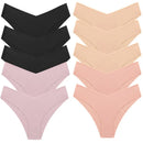 WHPC 10PCS/Set Women's Panties Seamless Fashion V-Cut Underwear Sexy Lingerie Comfort Sports Briefs Breathable Female Underpants