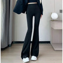Matching Basic Women's Sweatpant Casual Lady's Sportswear New In Female Flare Pants Drawstring Wide Leg Pant Boot Cut Trousers