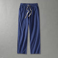 Plus Size 8XL 9XL Pants Men's Solid Cotton Linen Loose Casual Trouser Fashion Drawstring Straight Joggers Vintage Sweatpants Men