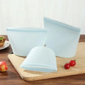Thickened Fresh-keeping Silicone Food Storage Bag Three Color Double Gauge Zipper Reusable Zip lock Bag Kitchen Food organizer