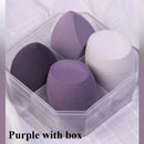 4Pcs Makeup Sponge Powder Puff Dry and Wet Combined Beauty Foundation Tools Cosmetic Ball Powder Puff Bevel Cut Make Up Sponge