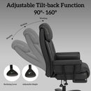 Big and Tall Office Chair, High Back Reclining Offices Desk Chairs with Wide Seat, Arms, Footrest, Office Chair