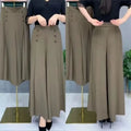 Elegant High-End Southeast Asian Cross-Border Thin Skirt Women's Loose-Fit Medium-Age Mother Bell Bottoms Anti-Wrinkle
