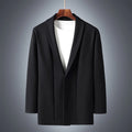 Men Jacket Suit Coat Plus Size 6XL 7XL 8XL Oversize 2023 Black Street Trench  Loose Male Business Simple Cotton Windbreaker Coat