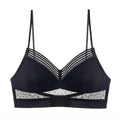 Backless Strapless Bra Push Up Plus Size Women Bralette Wire Free Sexy Lace Thin Dots Mesh Lingerie Worldcup Low Back Underwear