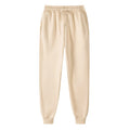 Men's Black Sport Casual Sweatpants 2024 Autumn Winter Warm Fleece Lined Ankle-Banded Trouser With Pocket Plus SIze Baggy Pants