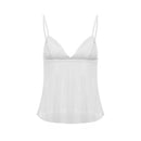 Women y2k Fairy Pleated Mesh Sheer Camisole Mini Bowknot Front Spaghetti Strap V-Neck Lace Cropped Tops Clubwear Streetwear