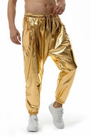 2025 Men's Shiny Metallic Jogger Sweatpants Hip Hop Wet Look Trousers Men Club Party Festival Prom Streetwear Pantalones Hombre