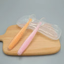 1/2Pcs Silicone Spoon Set Baby Learning to eat Training Spoon Baby Silicone Soft Spoon PP Plastic Box Children's Tableware Box